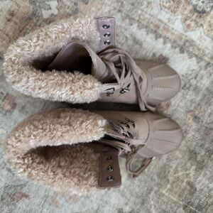 Women's Tan Fur-Lined Boots